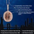 thumbnail image 2 of Gem Stone King 4.41 Ct Oval Red Tiger Eye 18K Rose Gold Plated Silver Pendant with Chain, 2 of 6