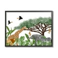 thumbnail image 2 of Stupell Industries Jungle Wildlife Animals Scene Animals & Insects Painting Gray Framed Art Print Wall Art, 2 of 5