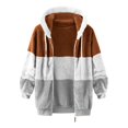thumbnail image 6 of Teen Fleece Jacket Boys Color Block Zip Up Long Sleeve Fuzzy Jacket Cute Hooded Winter Coat for Boys 13-14 Years, 6 of 6