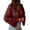 Wine, variant on Women's Lace Button Up Shirt Peasant Boho Embroidered Tops Long Sleeve Floral Sheer Blouses Light Blue S