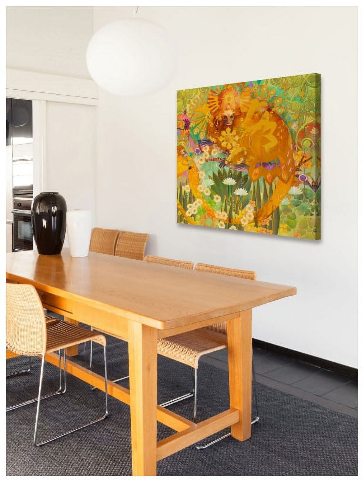 "Happy Golden Lion Tamarins" Painting Print on Wrapped Canvas