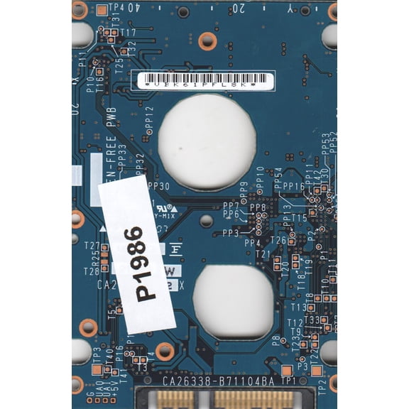 MHV2080BH, PN CP170827-01, Fujitsu 80GB SATA 2.5 PCB