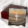 thumbnail image 5 of Scripture Card Let Not Your Heart Be Troubled John 14:27 Cross Card Necklace w Stainless Steel Pendant Religious, 5 of 20