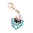 thumbnail image 1 of LYMAYTER Rhinestone Peacock Keychain Luxury Peacock Shape Car Keychain - Rhinestones Inlaid, 1 of 6