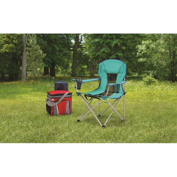Ozark Trail Oversize Mesh Folding Camp, Oversized Round Swivel Chair With Cup Holder