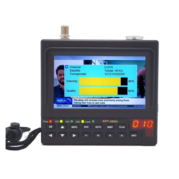 KPT-269H DVB-S2 Satellite Finder Full HD Digital Satellite TV Receiver Finder Meter MPEG-4 HD DVB-S Satellite Finder ,Speaker Integrated