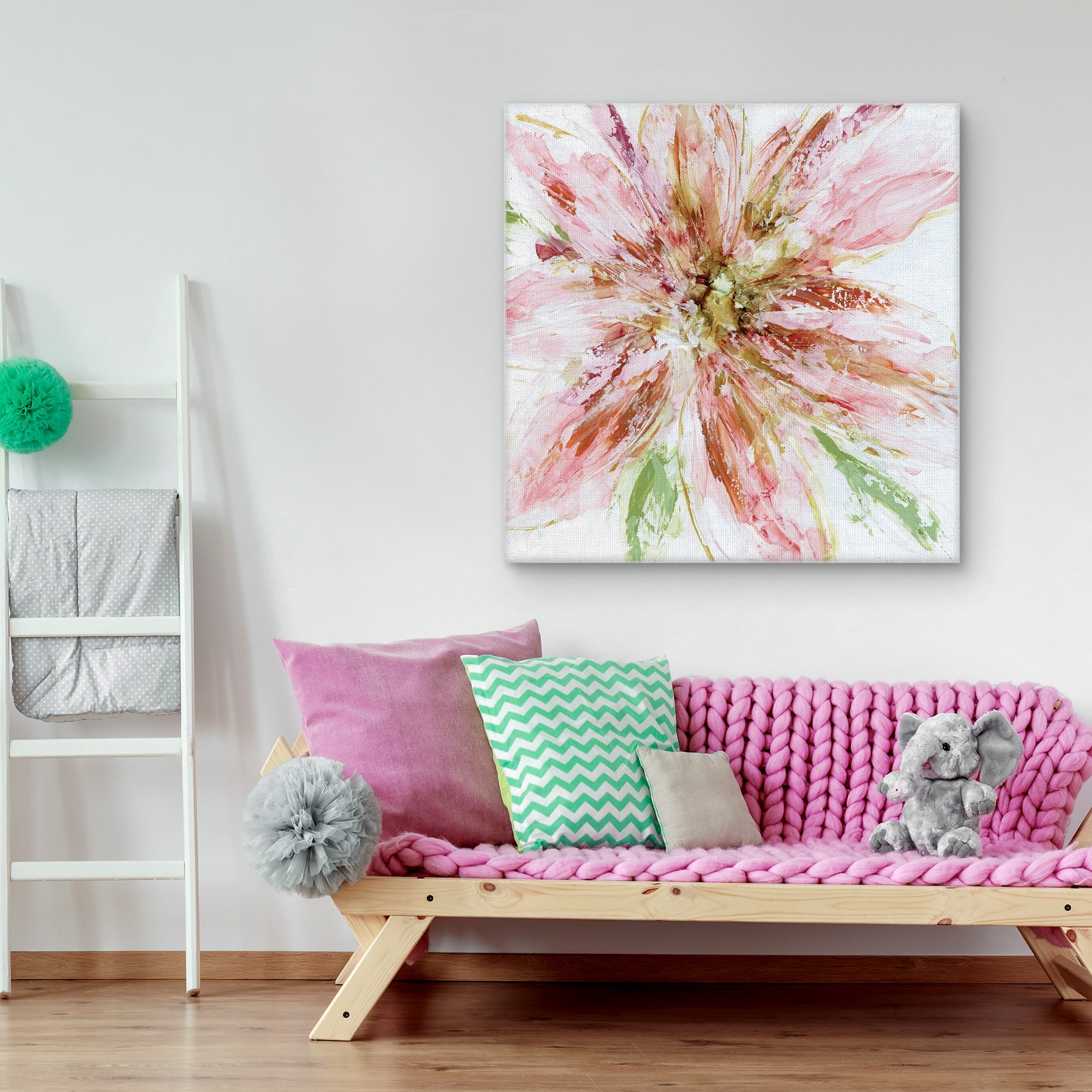 Masterpiece Art Gallery Lily Floral Strokes I by Carol Robinson Canvas Art Print 30" x 30"