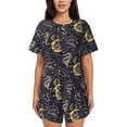 thumbnail image 1 of Balery Snake Sleep Conjunto de Pijama para Mujer con Estampado, Dos Piezas de Manga Corta y Shorts, Ropa de Dormir Suave con Cuello Redondo y Bolsillos-Medium, 1 of 6