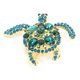 thumbnail image 4 of Broche en forma de tortuga para mujer, broche de aleación con diamantes de imitación, accesorio de joyería a la moda, 4 of 5
