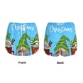 thumbnail image 6 of Uemuo Merry Christmas Gnome Pattern Women's Athletic Shorts High Waisted Running Shorts with Liner Pockets Gym Elastic Workout Shorts-Small, 6 of 9
