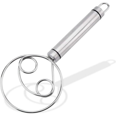 Stainless Steel Whisk, Thickened Stainless Steel Dough Kneader, Double Coil Danish Dough Whisk, Multifunctional Danish Whisk