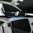 thumbnail image 2 of 8PCS Sunshade Set,Privacy Sunshade,Full Range Whole Vehicle Windows Sun Shade Kit,Front Windshield Triangular & Side Windows Shade for Tesla Model Y Accessories 2021-2023, 2 of 6