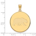 thumbnail image 2 of 10k Gold LogoArt University of California Berkeley Bear Extra Large Disc Pendant Q1Y044UCB, 2 of 4