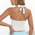 thumbnail image 6 of DHFJKG Women Crop Top Slim Fit Solid Color Camisole 2026 Summer Nightclub Going Out Sexy Halter Deep V Neck Y2K Clothes Versatile Tops, 6 of 6