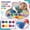 A, variant on Sensory Color Sorting Fidget Balls, Bead Sort Stress Relief Toys, Calming Tactile Hand Fidgets for Office & Home