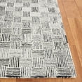 thumbnail image 3 of SAFAVIEH Micro-Loop Charlotte Solid Area Rug, Dark Grey/Ivory, 5' x 5' Square, 3 of 7