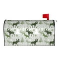 thumbnail image 3 of Fotbe green plaid Moose tree Mailbox Covers Post Letter Box Cover Garden Decor Standard Size-21x18 in, 3 of 9