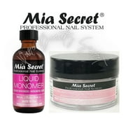 Mia Secret Liquid Monomer 2 oz and Natural Pink Powder 0.25 oz