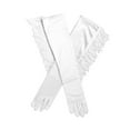 thumbnail image 4 of amagogo Latin Dance Women Gloves Elbow Gloves Show Mittens for Evening Costume Party white, 4 of 9