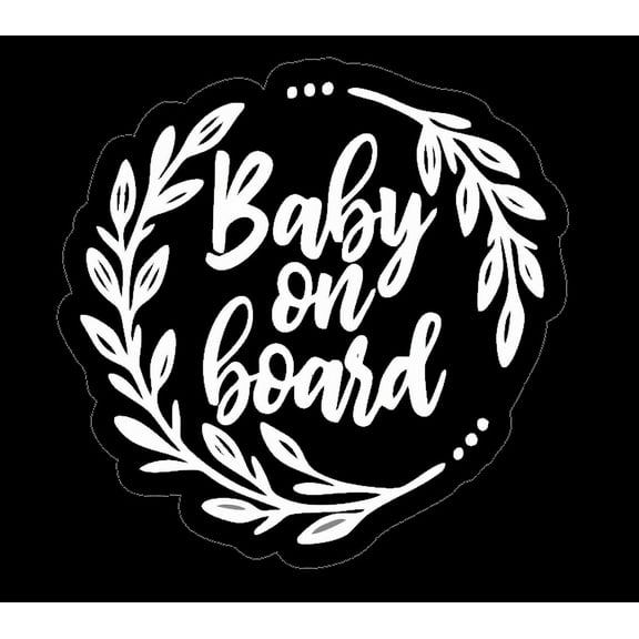 Baby on Board with Branches Car Decals, Drive with Care Warning Sticker for Baby Safety Vinyl for Car, Vehicle, Van, RV