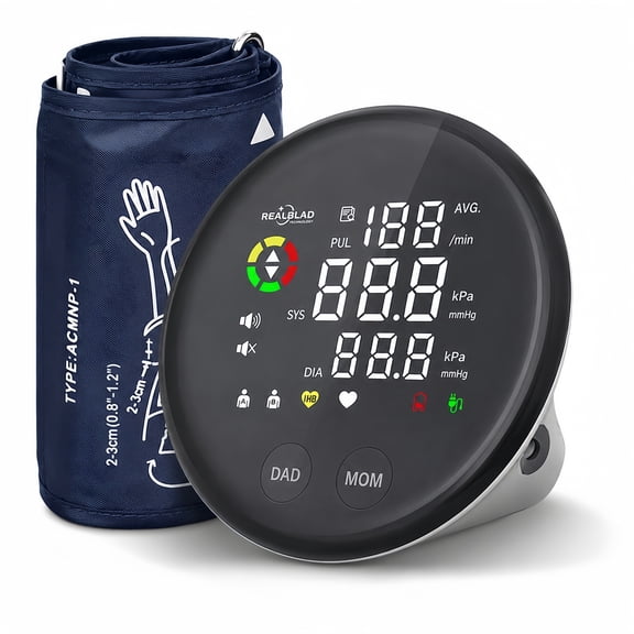 ZIQING Home Upper Arm Blood Pressure Monitor—High-Precision Blood Pressure Monitor with Extra-Large Adjustable Cuff (22–42 cm), White