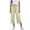 Beige, variant on Women's Linen Capri Pants, Elastic Drawstring Waist Wide Leg Cropped Trousers with Pockets, Casual Summer Lounge & Work Pants(Pink/XXXXL)