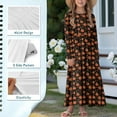 thumbnail image 6 of DISNIMO Thanksgiving Fall Pumpkin Kids Dress Long Sleeve Lightweight Girls Long Sleeve Dresses Size 13--14 Swing Dress for Girls Print Midi Sun Dress with Pockets Kids Girls Frock Long, 6 of 7