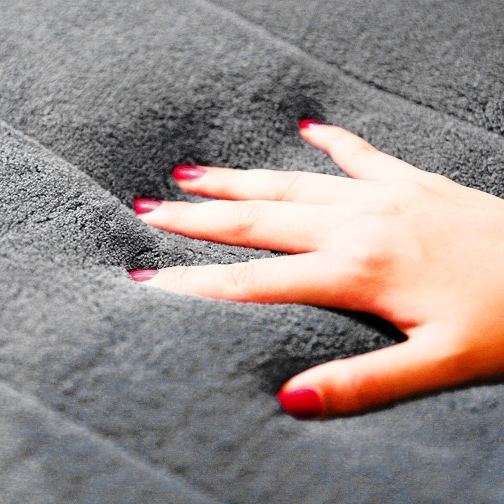 InterDesign Soft Memory Foam Non-Slip Gray Bath Mat 2 Sizes