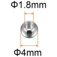 thumbnail image 2 of 20uds Cuentas 4mm Inoxidable Acero 1,8mm Agujero Diámetro Cuenta para Bricolaje Artesanías, Plateado Tono, 2 of 6