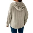 thumbnail image 5 of Sucegi Plus Size Women's Loose-Fit Ribbed Hoodie (1X-5X) - Effortlessly Create a Stylish Look and Enjoy Ultimate Comfort, 5 of 5
