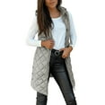 thumbnail image 2 of Long Vest For Women Sevevn Women's Quilted Long Hooded Vest Lightweight Zip Up Puffer Gilet Sleeveless Fall Winter Coat, 2 of 8