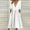 01 White, variant on Women's Formal Dresses, Women's Large Loose Cotton Linen Lace Collar Five Quarter Sleeve Medium Length Dress