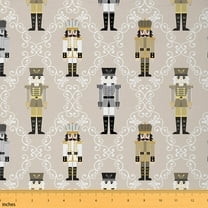 Castle Fairy Christmas Nutcracker Fabric by the Yard 5 Yards for Teens,Geometric Plaid Fabric for Sewing,Festival Theme Home Decor Fabric by the Yard,Microfiber Bedroom Decor