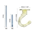 thumbnail image 4 of Uxcell Ceiling Hooks with Hardware Zinc Alloy Gold 34x55mm 6Pcs for Hanging Plants, 4 of 6