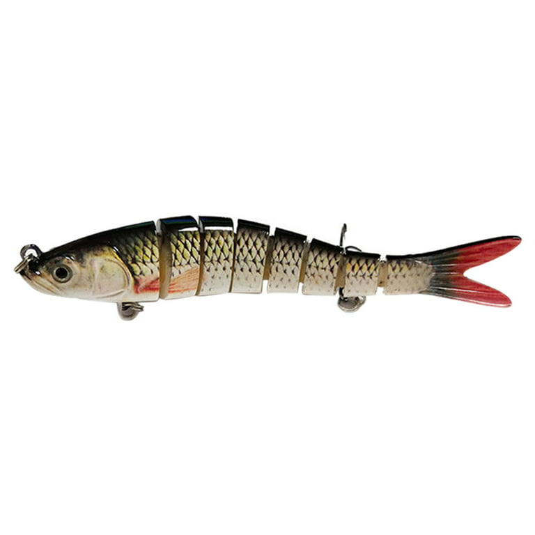 Bass Fishing Lure Topwater Bass Lures Fishing Lures Multi Jointed Swimbait Lifelike Hard Bait Trout Perch, Size: 4, 4#