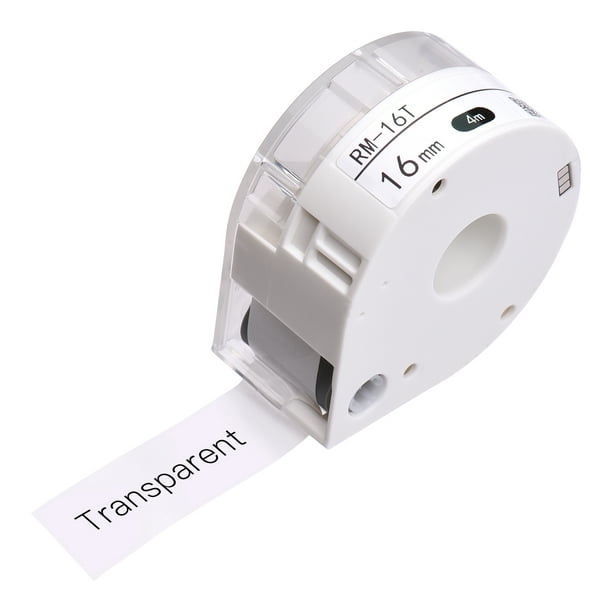 MAKEID 1 rouleau de papier adhésif transparent pour imprimante thermique,  étanche, nom, prix, code-barres, étiquette autocollante, ruban adhésif pour