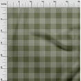 thumbnail image 2 of oneOone Georgette Viscose Olive Green Fabric Gingham Check Dress Material Fabric Print Fabric By The Yard 42 Inches Wide, 2 of 4