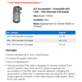 thumbnail image 2 of A/C Accumulator - Compatible with 1990 - 1993 Chevy C60 Kodiak 1991 1992, 2 of 2
