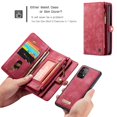 thumbnail image 6 of Samsung Galaxy A72 Case, Dteck Heavy Duty Zipper Purse 2 in 1 Leather Folio Magnetic Wallet Credit Card Slot Shock Protection Removable Phone Cover for Samsung Galaxy A72, Red, 6 of 11