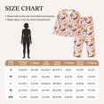thumbnail image 4 of Pajama Sets for Women 2 Pcs, Abstractcartoon Cute Cat Face Button Down Long Sleeve Sleepwear Lounge PJ Sets, 4 of 6