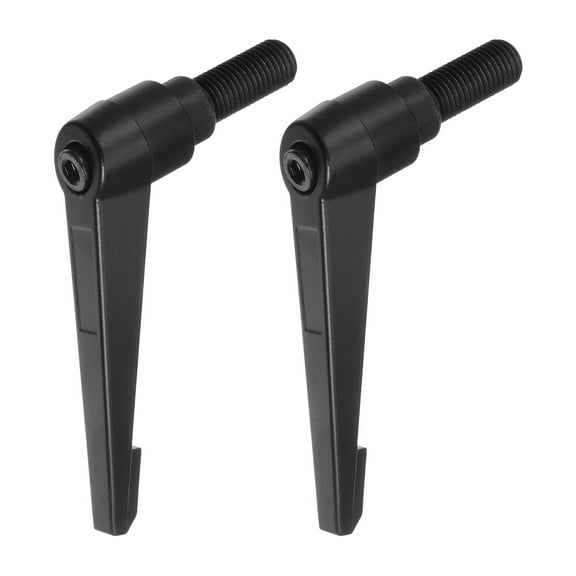 Uxcell 2 Pack M16 x 40mm Male Threaded Stud Adjustable Clamping Lever Handle Bolt Knob Black