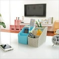 thumbnail image 3 of DOLITY Plastic Makeup office Holder Kitchen Desktop Storage Organizer Basket Blue, 3 of 8
