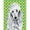 White, variant on White Standard Poodle Lucky Shamrock St. Patricks Day Flag Garden Size