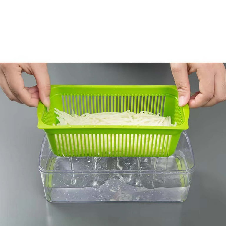 Vegetable Chopper, Onion Chopper Pro Food Chopper, Kitchen Vegetable Slicer  Dicer Cutter Grater, Veggie Chopper with container for Salad Onion Potato  Carrot (4 in 1, Red) $26.99 For  USA 🇺🇸 Testers