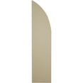 thumbnail image 5 of Ekena Millwork 11"W x 70"H (59" Low Side) Timberthane Sandblasted Two Board Joined Board-n-Batten w/Quarter Round Arch Top Faux Wood Shutters (Per Pair), Primed Tan, 5 of 6