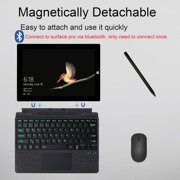 Slim Surface Type Cover for Pro 11/10/9/8/X 13, Backlit Keyboard with Trackpad and Pen Holder,Black