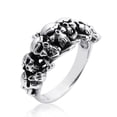 thumbnail image 1 of Ominous Pirate Skull and Crossbones .925 Sterling Silver Ring-10, 1 of 5