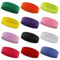 thumbnail image 2 of CSChome Non-slip Exercise Headband Sports Headband Great Sweat Absorption Capacity High Elastic Stretch Soft Non-slip Breathable Knitted Solid Color Reusable Yoga, 2 of 7
