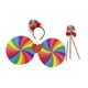 thumbnail image 4 of Disfraz infantil de malla, cómodo, con capas de arcoíris, para mascaradas navideñas. 3 piezas, 4 of 8