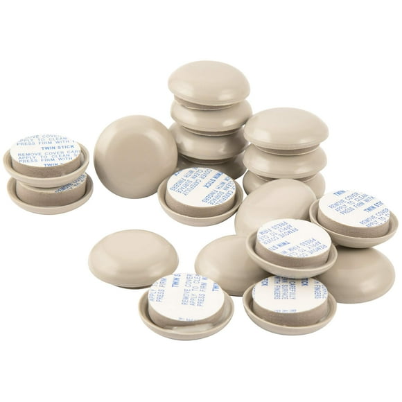 Super Sliders 7/8"" x 2 7/8"" Self-Stick Outdoor Furniture Glides for Your Outdoor Living Spaces Beige (12 Pack)